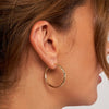 3mm x 30mm Diamond-Cut Hoop Earrings