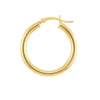 3mm x 25mm Polished Hoop Earrings
