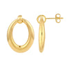 Graduated Oval Hoop Stud Earrings