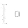 5 Row Pave Diamond Paper Clip Huggies (1-1/3tcw)