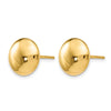 14K Polished Button Post Earrings