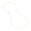 Long Chain Necklace with Floral Stations