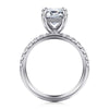 14K White Gold Emerald Cut Diamond Engagement Ring
