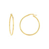 2mm x 35mm Polished Hoop Earrings