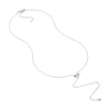 Sterling Silver CZ Heart Drop Lariat Necklace