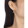 Smiling Rocks 0.77Ct E-F/SI1 Lab Grown Diamond Dangling Mini Hoop Earrings