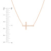 Sideways Cross Necklace with 1/5tcw Diamond