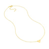 Plated Sterling Silver Polished Heart Necklace