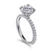 14K White Gold Round Diamond Engagement Ring