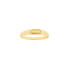 Mini Hexagon Bar Signet Ring
