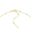 Baby Blue Enamel Bead Saturn Chain