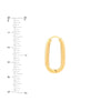 25.1mm Oval Round Hoop Hinged Earrings