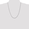 14K White Gold 2.5mm Diamond-Cut Rope Chain
