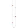 Sterling Silver CZ and Mariner Link Station Long Necklace