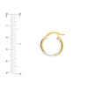 Two-Tone Interwoven Hoop Earrings