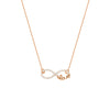 Plated Sterling Silver CZ Infinity Love Necklace