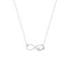 Plated Sterling Silver CZ Infinity Love Necklace