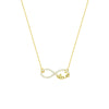 Plated Sterling Silver CZ Infinity Love Necklace