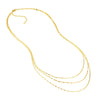 Hammered Mariner Chain Layered Necklace