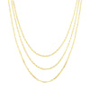 Triple Graduated Box Link Necklace