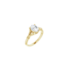 14K Yellow 8x6 mm Oval Solitaire Engagement Ring Mounting