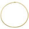 14K 3mm Two-tone Reversible Omega Necklace