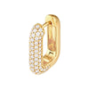 3 Row Pave Diamond Paper Clip Huggies (1tcw)