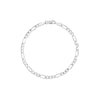 Sterling Silver 3.9mm Concave Figaro Chain with Lobster Lock