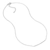 Sterling Silver Curved Diamond-Cut Bar Adjustable Necklace