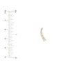 7/8tcw Graduated Round Diamond Climber Earrings