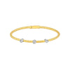 Diamond Trio Station Mesh Bangle