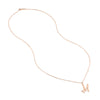 Script 'M' with Diamond Bezel Necklace