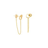 Front to Back Linked Circle Chain Earrings
