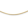 10K Yellow Gold 1mm Snake Wire Necklace