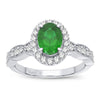 14K 0.25Ct Diamond Emerald Ring