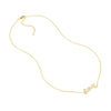 Plated Sterling Silver CZ Script Love Necklace