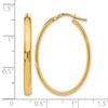 10K Polished Oval Hoop Earrings