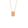 Engravable Rectangle Plate Adj. Necklace