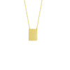 Engravable Rectangle Plate Adj. Necklace