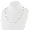 14K White Gold Adjustable 2.5mm Semi-Solid D/C Cable Chain