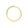 50/50 Emerald &amp; Diamond Stackable Band