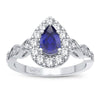 14K 0.28Ct Diamond Sapphire Ring