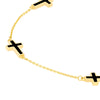 Black Enamel Crosses Station Bracelet