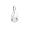 Sapphire Puffed Teardrop Pendant