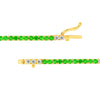2-1/4tcw Diamond &amp; 2.4mm Tsavorite Tennis Necklace