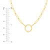 Bezel Diamond Ring Paper Clip Necklace