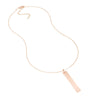 Vertical Engravable Bar Adj. Necklace