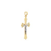 Two-Tone Fluted Crucifix Pendant