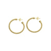 Plated Sterling Silver Beaded Hoop Earrings