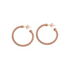Plated Sterling Silver Beaded Hoop Earrings